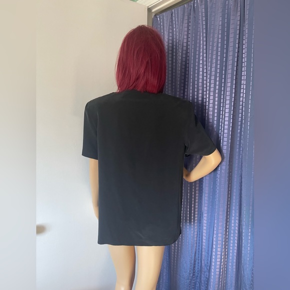 Atlantique 100% silk Black blouse S-M from Nordstrom Vintage - Picture 5 of 7